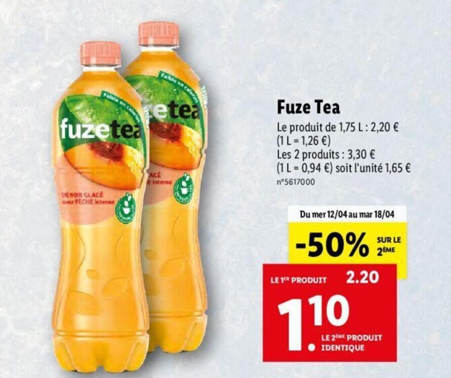 Promo Fuze Tea chez Lidl