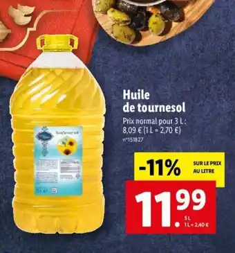 Lidl Huile De Tournesol offre