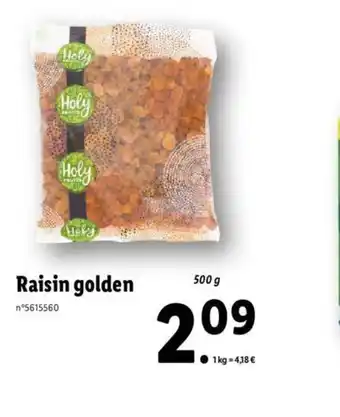 Lidl Raisin Golden offre