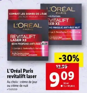 Lidl L'Oréal Paris Revitalift Laser offre
