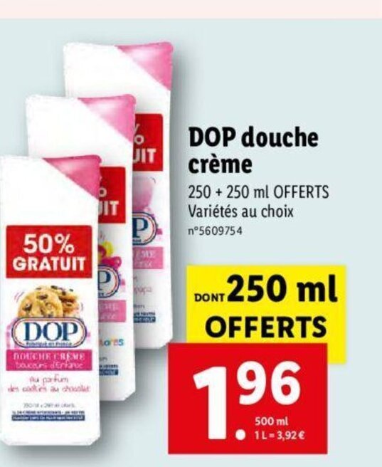 Promo Dop Douche Créme chez Lidl