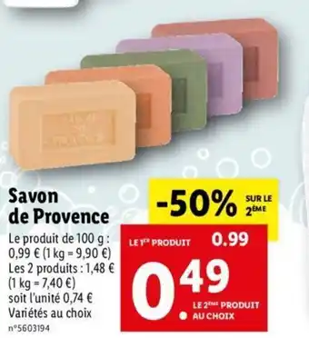 Lidl Savon De Provence offre