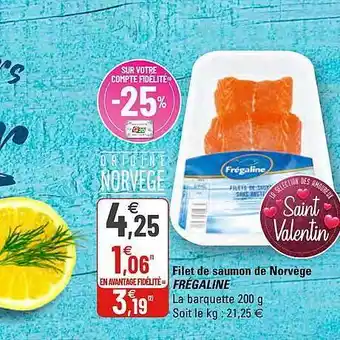G20 Filet de saumon de Norvege offre