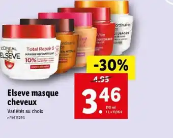 Lidl Elseve Masque Cheveux offre