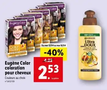 Lidl Eugene Color Coloration Pour Cheveux offre