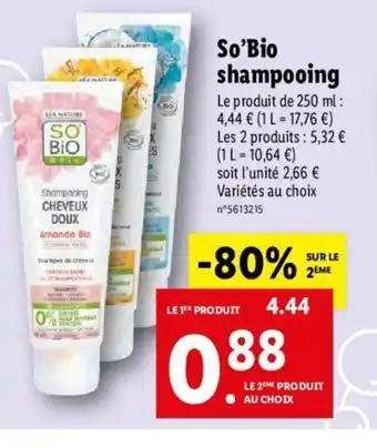 Lidl So'Bio Shampooing offre
