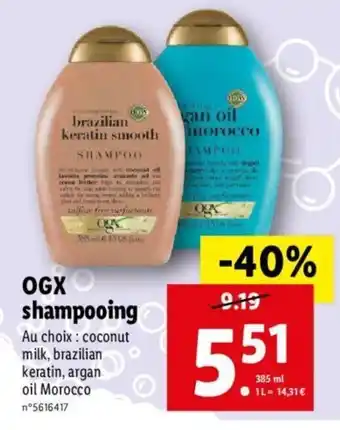 Lidl OGX Shampooing offre