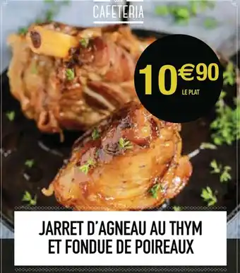 Jarret D'Agneau Au Thym Et Fondue De Poireaux