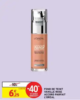 Intermarché Fond DE Teint Vanille Rose Accord Parfait L'Oreal offre