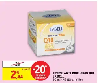 Intermarché Creme Anti Ride Jour Q10 Labell offre