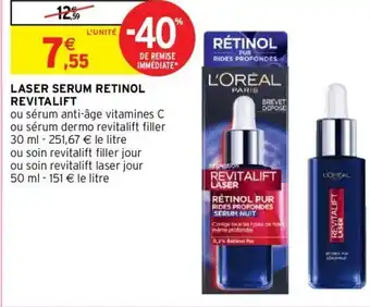 Intermarché Laser Serum Retinol Revitalift offre