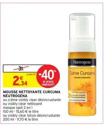 Mousse Nettoyante Curcuma Neutrogena