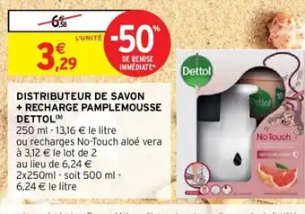 Intermarché Distributeaur De Savon + Recharge Pampalemousse Detoll offre