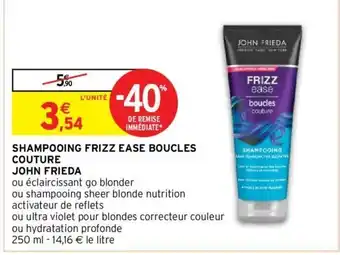 Intermarché Shampooing Frizz Ease Bucles Couture John Frieda offre