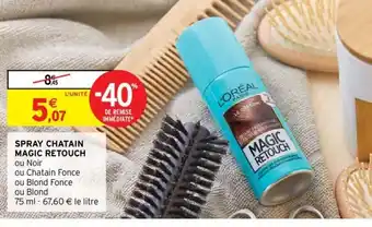 Intermarché Spray Chatain Magic Retouch offre