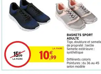 Intermarché Basket Sport Adulte offre