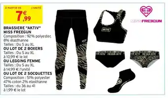 Intermarché Brassiere "AKTIV" Miss Freegun offre