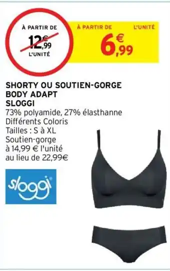 Intermarché Short Ou Soutien-George Body Adapt Sloggi offre
