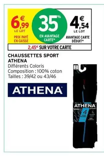Intermarché Chaussettes Sport Athena offre