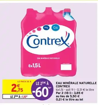 Intermarché Eau Minérale Naturelle Contrex offre