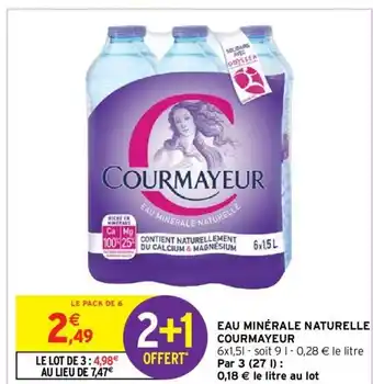 Intermarché Eau Minérale Naturelle Courmayeur offre