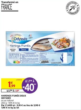 Intermarché Harengs fumés doux ODYSSÉE offre