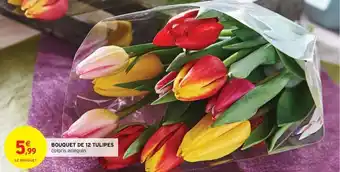Intermarché Bouquet de 12 tulipes offre
