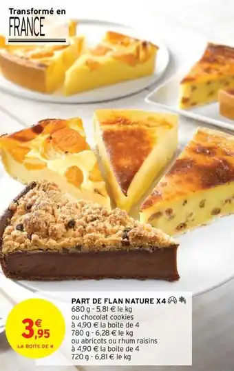 Intermarché Part de flan nature X4 offre