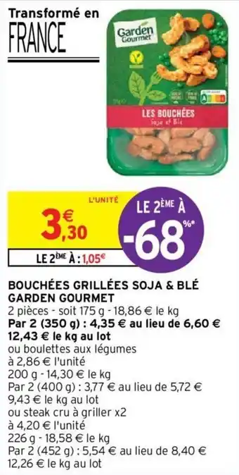 Bouchées grillées soja & blé GARDEN GOURMET