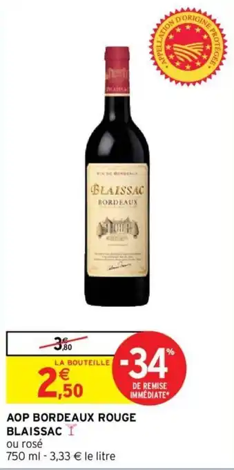 Intermarché Aop bordeaux rouge BLAISSAC offre