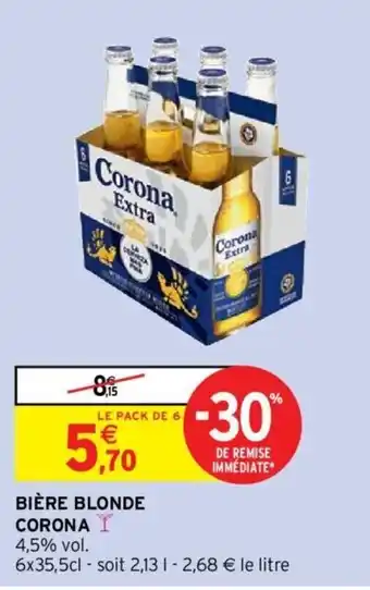 Intermarché Bière blonde CORONA offre