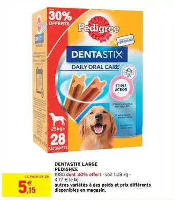 Intermarché Dentastix large PEDIGREE offre