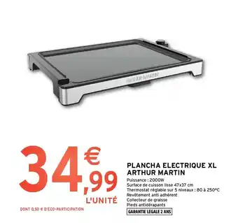 Intermarché Plancha electrique X6 arthur martin offre