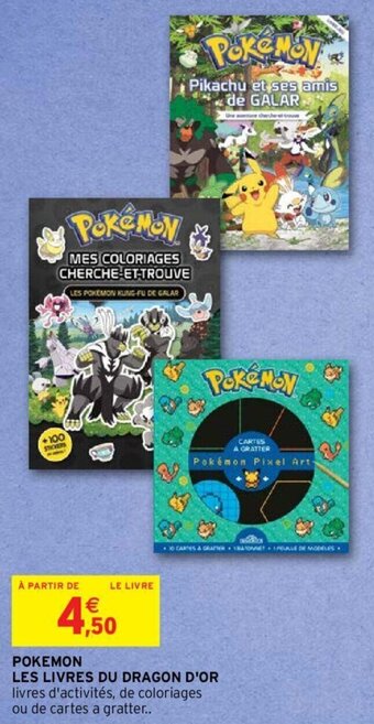 Intermarché Pokemon les livres du dragon D'OR offre