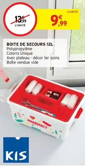 Intermarché Boite de secours 12L offre