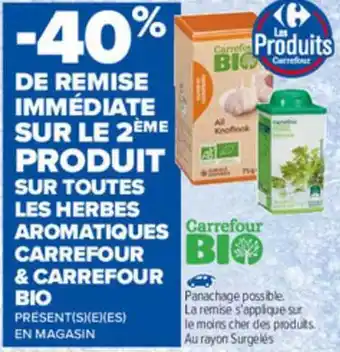 Carrefour Herbes Aromatiques Carrefour & Carrefour Bio offre