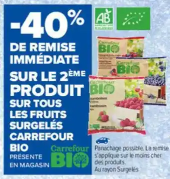 Carrefour Les Fruits Surgelés Carrefour Bio offre