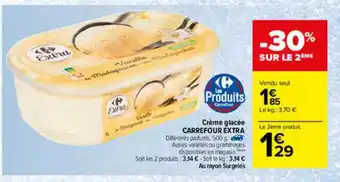 Carrefour Crème Glacée Carrefour Extra offre