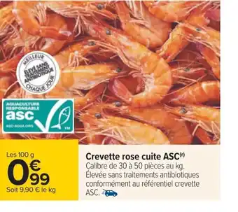 Carrefour Crevette Rose Cuite ASC offre