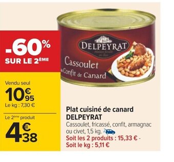 Carrefour Plat Cuisiné de Canard Delpeyrat offre