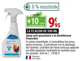 Gamm vert Spray anti-parasitaire à la diméthicone francodex offre