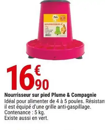 Gamm vert Plume & compagnie nourrisseur sur pied offre