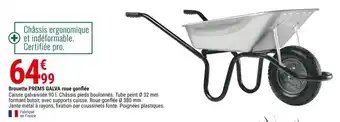 Gamm vert Brouette prems galva roue gonflée offre