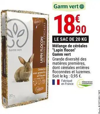 Gamm vert mélange de céréales lapin flocon