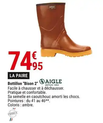 Gamm vert Aigle bottillon ''bison 2'' offre