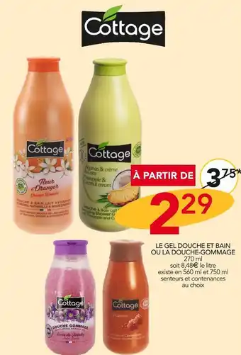 Stokomani Cottage le gel douche et bain ou la douche-gommage offre