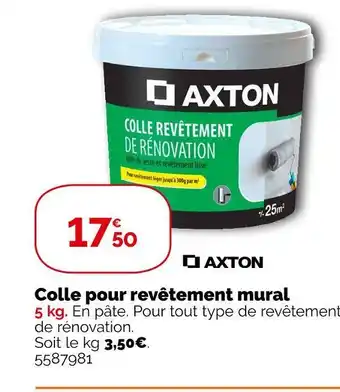Weldom Axton colle pour revêtement mural offre