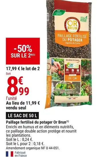 Gamm vert Paillage fertilisé du potager or brun offre