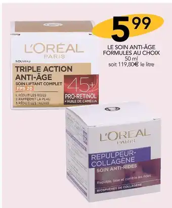 Stokomani L'oreal paris le soin anti-âge formules au choix offre