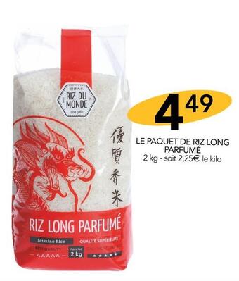 Stokomani Riz du monde le paquet de riz long parfumé offre